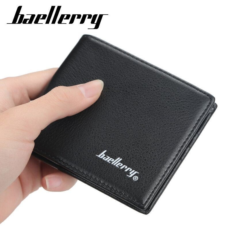 Men Pu Leather Bifold Multi Card Slot Retro Business Soft Cienki Portfel