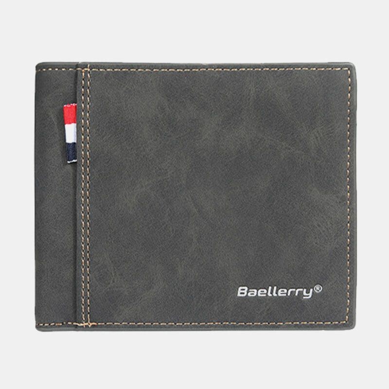 Men Pu Leather Multi-card Slot Casual Cienki Portfel Z Klipsem Na Pieniądze