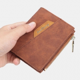 Men Pu Leather Multi-card Slot Casual Cienki Portfel Z Klipsem Na Pieniądze