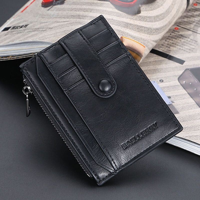 Men Vintage Faux Leather Multi-slots Duża Pojemność Portfel Portmonetka Multi-slots Card Case