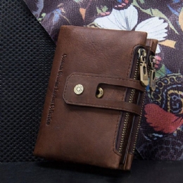 Mężczyźni Kobiety Vintage Skórzany Portfel Posiadacz Karty Monety Bag