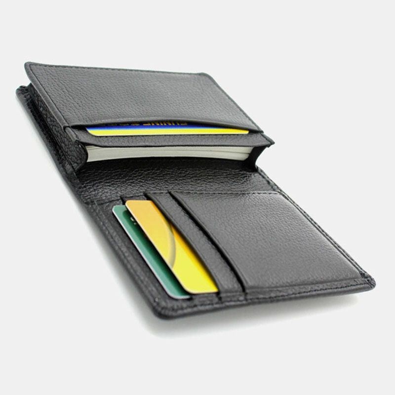 Mężczyźni Prawdziwa Skóra Duża Pojemność Bifold Retro Business Multi-card Slot Holder Wizytownik Na Karty Biznesowe Portfel Na Karty Kredytowe