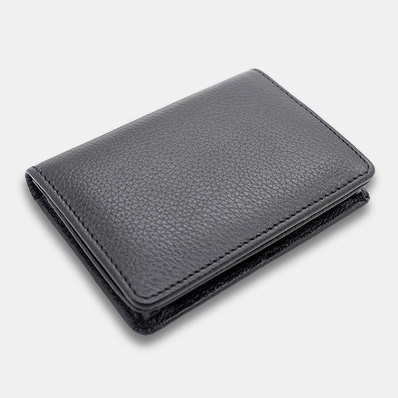 Mężczyźni Prawdziwa Skóra Duża Pojemność Bifold Retro Business Multi-card Slot Holder Wizytownik Na Karty Biznesowe Portfel Na Karty Kredytowe