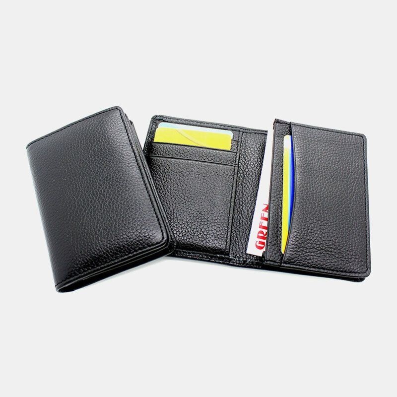 Mężczyźni Prawdziwa Skóra Duża Pojemność Bifold Retro Business Multi-card Slot Holder Wizytownik Na Karty Biznesowe Portfel Na Karty Kredytowe