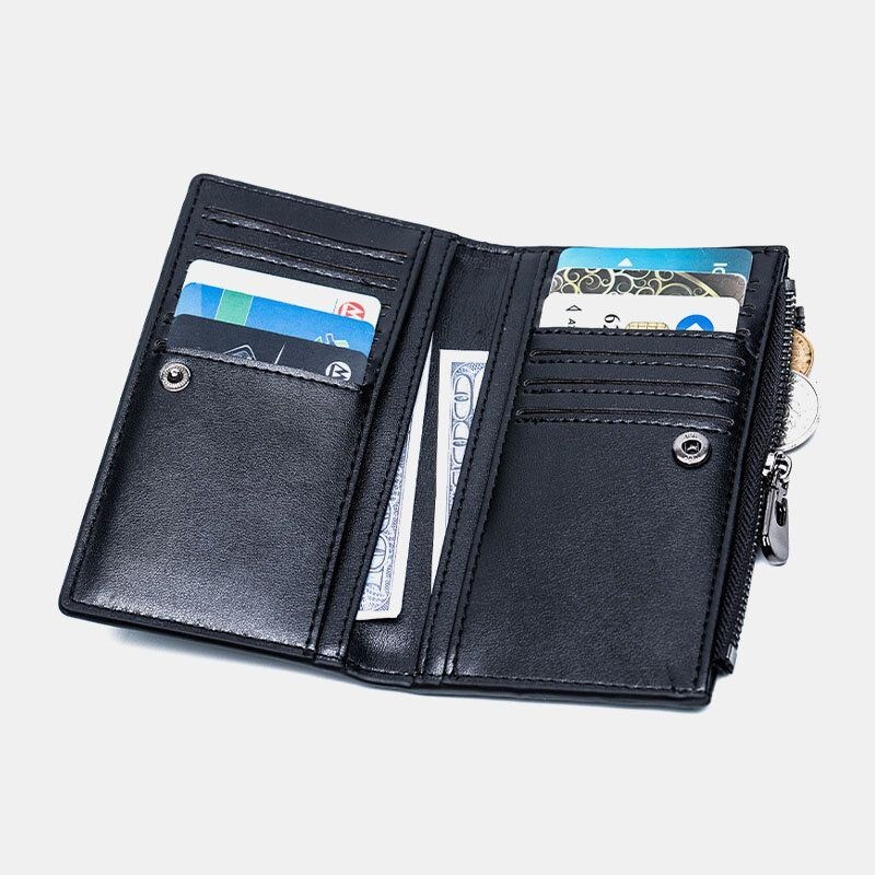 Męska Faux Leather Retro Business Multi-slot Hand Carry Card Holder Portfel Sprzęgła Portmonetka