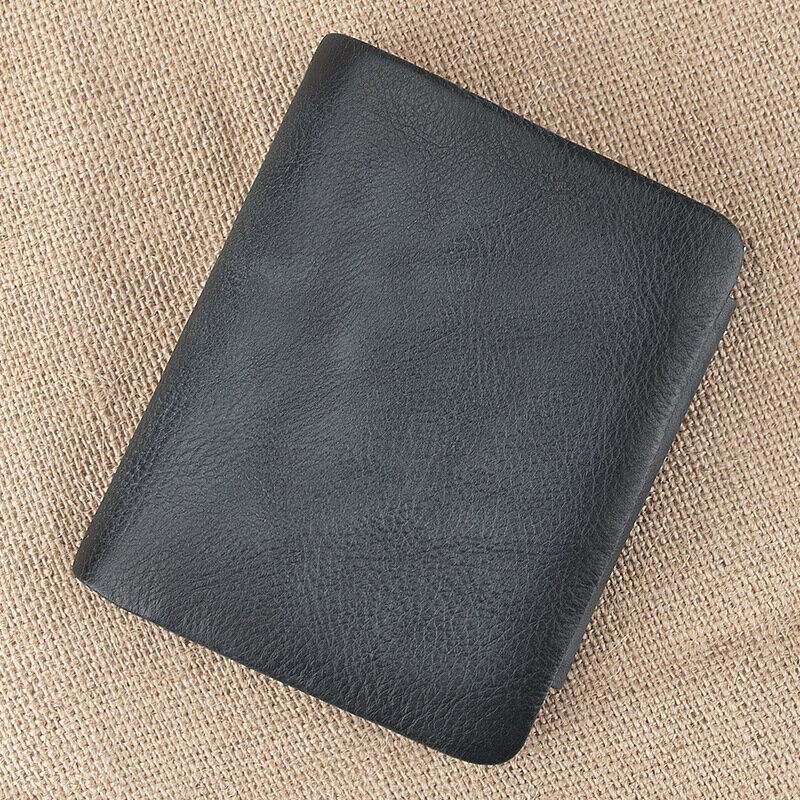 Męska Skóra Bydlęca Trifold Short Multi-card Slot Card Case Money Clip Portfele Na Prawo Jazdy