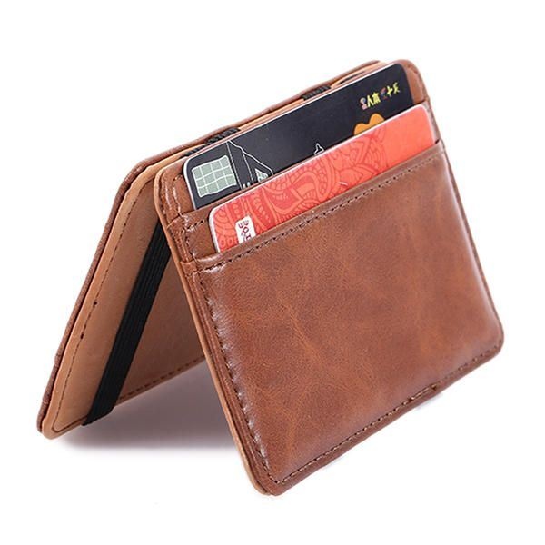 Męska Torba Na Karty Pu Money Magic Wallet Casual Clutch Bus Card Bag