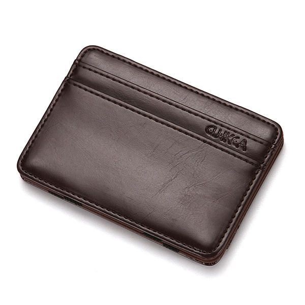 Męska Torba Na Karty Pu Money Magic Wallet Casual Clutch Bus Card Bag