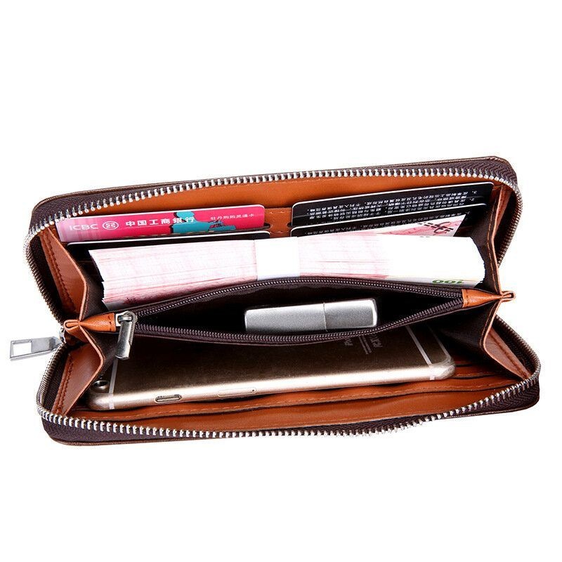 Moda Męska Nowa Faux Leather Business Clutch Bag Torba Na Telefon Portfel