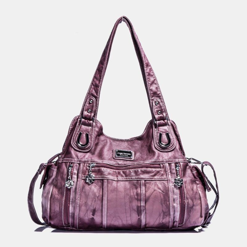 Angel Kiss Women Pu Leather Multi-carry Solid Color Crossbody Bag Torba Na Ramię Torebka Na Ramię