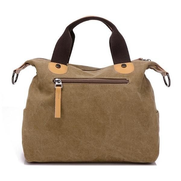 Kobiety Canvas Casual Duża Pojemność Funkcjonalna Torebka Z Wieloma Kieszeniami Torba Na Ramię Crossbody Bag