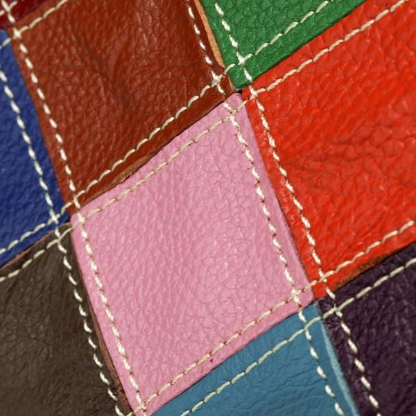 Kobiety Patchwork Skóra Bydlęca Kolorowa Torebka Torebka Torba Crossbody