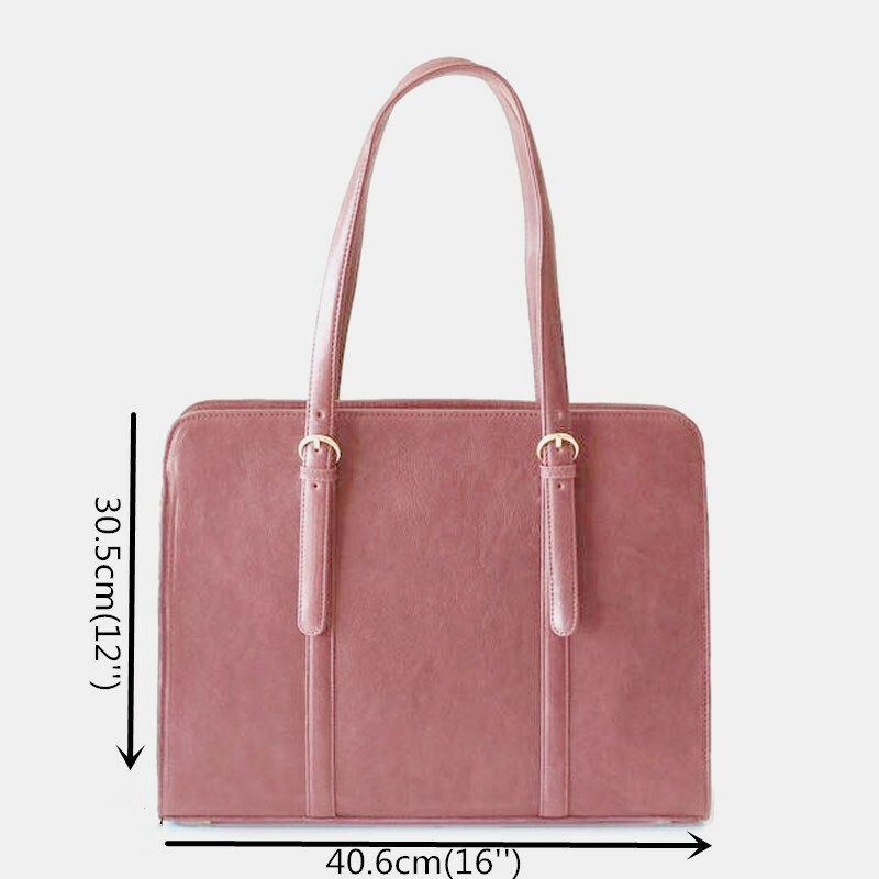 Kobiety Pu Skórzana Torba Z Wieloma Kieszeniami Na Co Dzień Business Convertible Tote Torebka Crossbody Bag