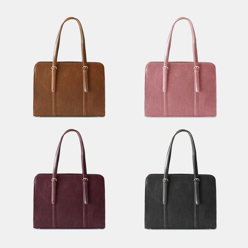 Kobiety Pu Skórzana Torba Z Wieloma Kieszeniami Na Co Dzień Business Convertible Tote Torebka Crossbody Bag