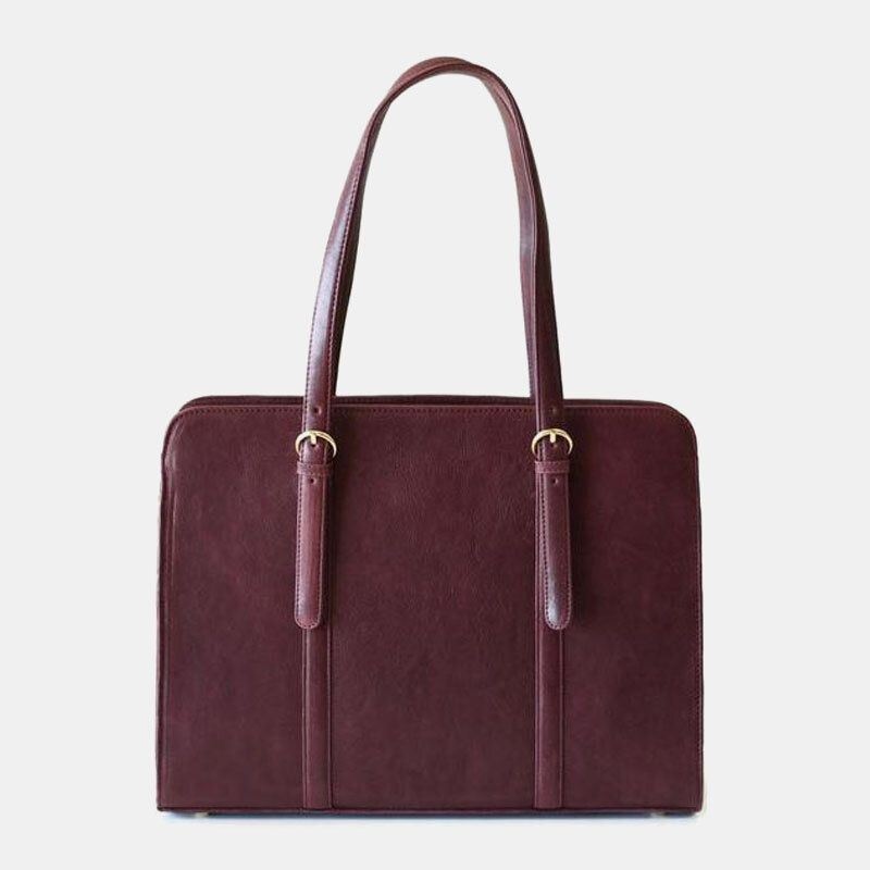 Kobiety Pu Skórzana Torba Z Wieloma Kieszeniami Na Co Dzień Business Convertible Tote Torebka Crossbody Bag