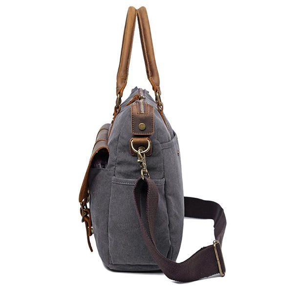 Męska Torebka Podróżna Na Zewnątrz Vintage Crossbody Torba Na Ramię Płócienna Designerska Torba