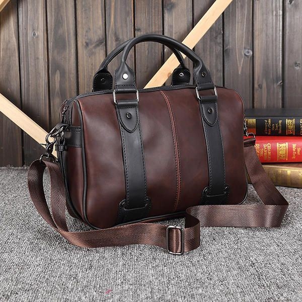 Męska Torebka Ze Skóry Pu W Stylu Retro Business Crossbody Bag