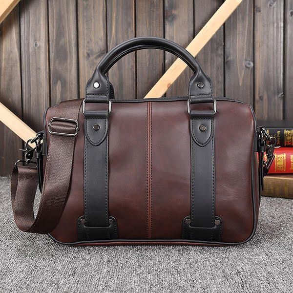 Męska Torebka Ze Skóry Pu W Stylu Retro Business Crossbody Bag