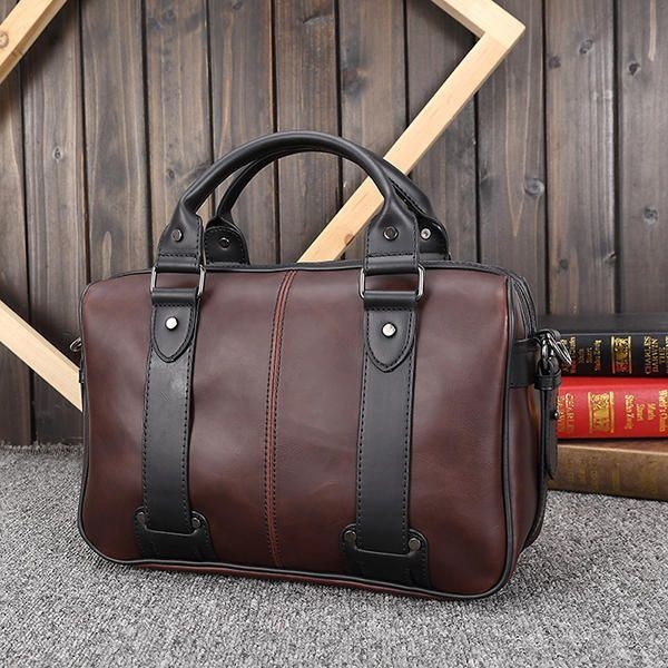 Męska Torebka Ze Skóry Pu W Stylu Retro Business Crossbody Bag