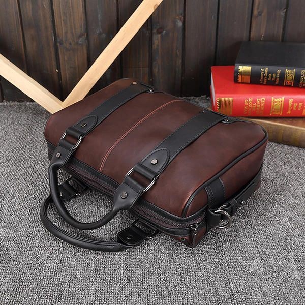 Męska Torebka Ze Skóry Pu W Stylu Retro Business Crossbody Bag