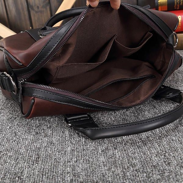 Męska Torebka Ze Skóry Pu W Stylu Retro Business Crossbody Bag