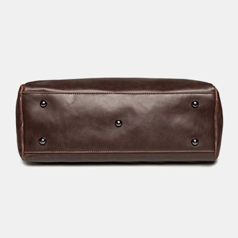 Męska Wodoodporna Teczka Torebka O Dużej Pojemności Retro 14-calowa Torba Na Laptopa Torba Na Ramię Crossbody Bag