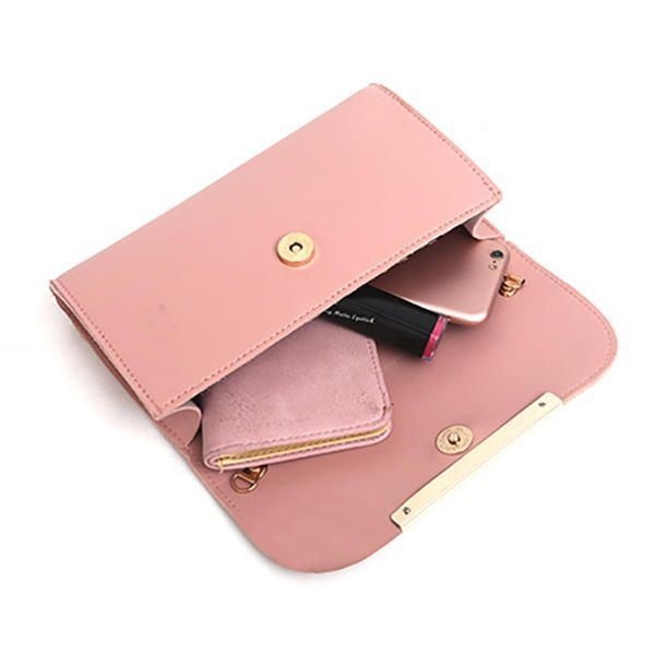 Trzyczęściowy Zestaw Męskich Kobiet Faux Leather Torebka Z Frędzlami Crossbody Bag Clutch Bag