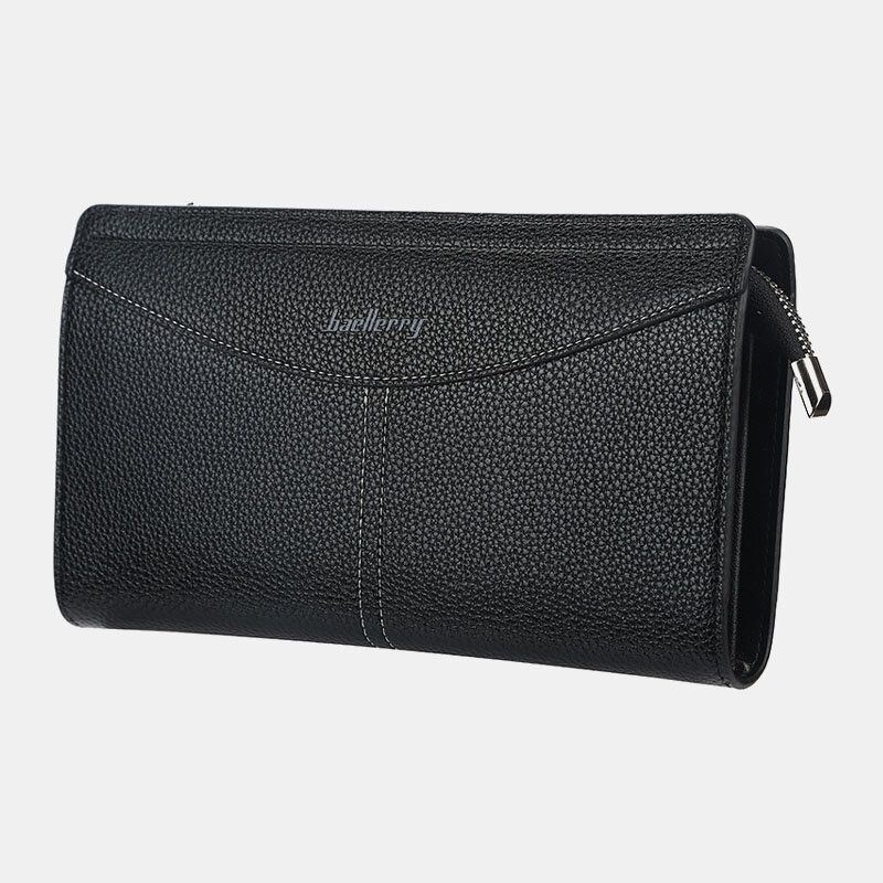 Baellerry Men Faux Leather Long Wallet Duża Pojemność Kopertówki Torby Dla Biznesu Na Zewnątrz