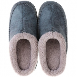 Męskie Ciepłe Podszyte Slip On Home Casual Zimowe Kapcie