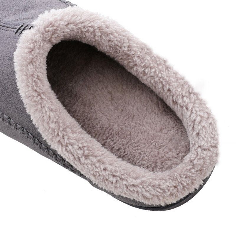 Męskie Ciepłe Podszyte Slip On Home Casual Zimowe Kapcie