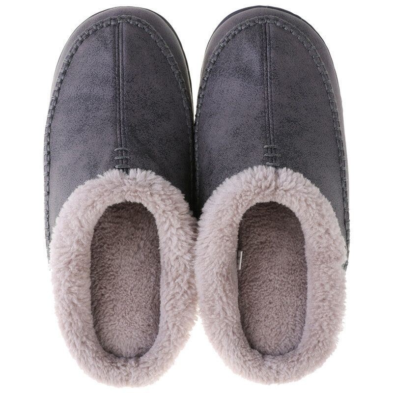 Męskie Ciepłe Podszyte Slip On Home Casual Zimowe Kapcie