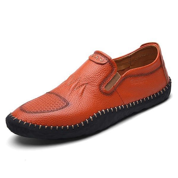 Casual Slip On Outdoor Men Oxfords Buty Skórzane