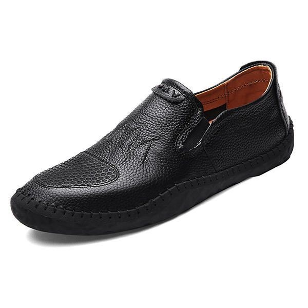 Casual Slip On Outdoor Men Oxfords Buty Skórzane