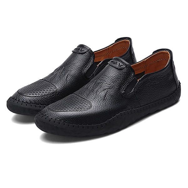 Casual Slip On Outdoor Men Oxfords Buty Skórzane