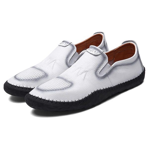 Casual Slip On Outdoor Men Oxfords Buty Skórzane