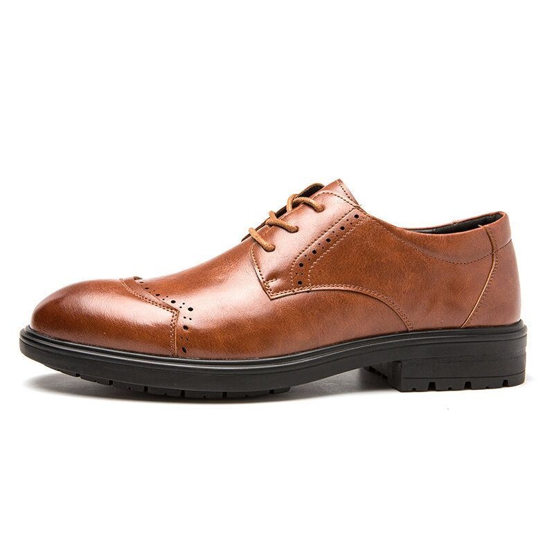 Mężczyźni Brogue Lace Up Business Wearable Oxfords Shoes