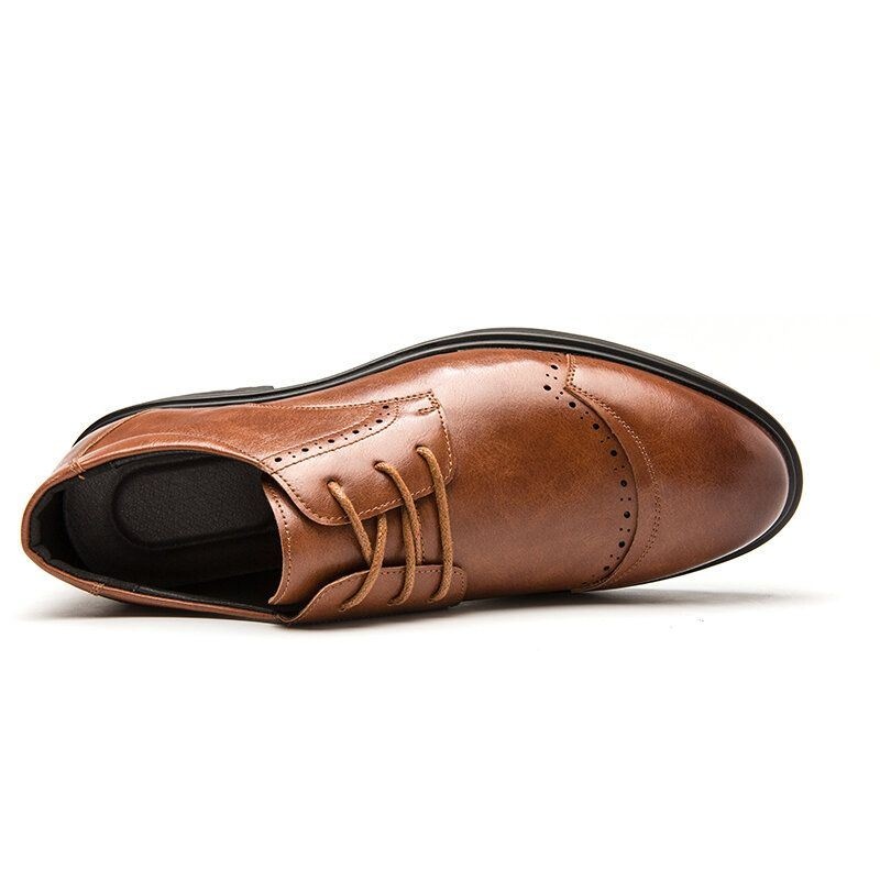 Mężczyźni Brogue Lace Up Business Wearable Oxfords Shoes