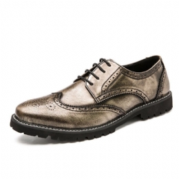 Mężczyźni Brogue Pragnął Retro Gentleman Dress Shoes