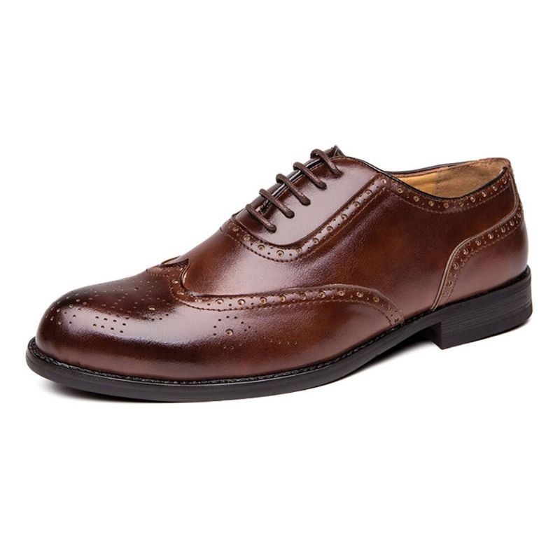 Mężczyźni Brogue Rzeźbione Formalne Buty Sukienka Casual Business Oksfordzie