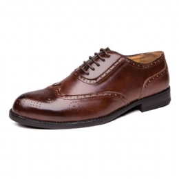 Mężczyźni Brogue Rzeźbione Formalne Buty Sukienka Casual Business Oksfordzie