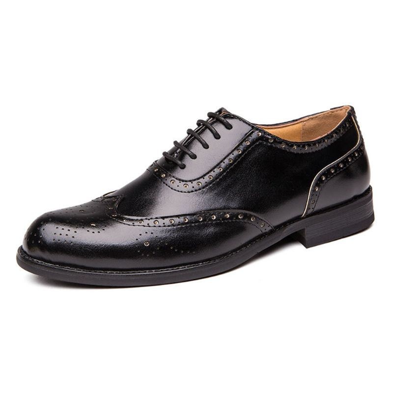 Mężczyźni Brogue Rzeźbione Formalne Buty Sukienka Casual Business Oksfordzie