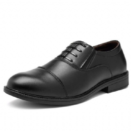 Mężczyźni Wygodne Casual Business Elastyczna Opaska Pu Leather Slip On Formalne Buty