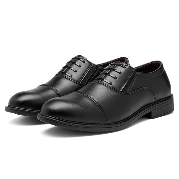 Mężczyźni Wygodne Casual Business Elastyczna Opaska Pu Leather Slip On Formalne Buty