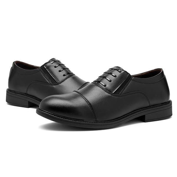 Mężczyźni Wygodne Casual Business Elastyczna Opaska Pu Leather Slip On Formalne Buty