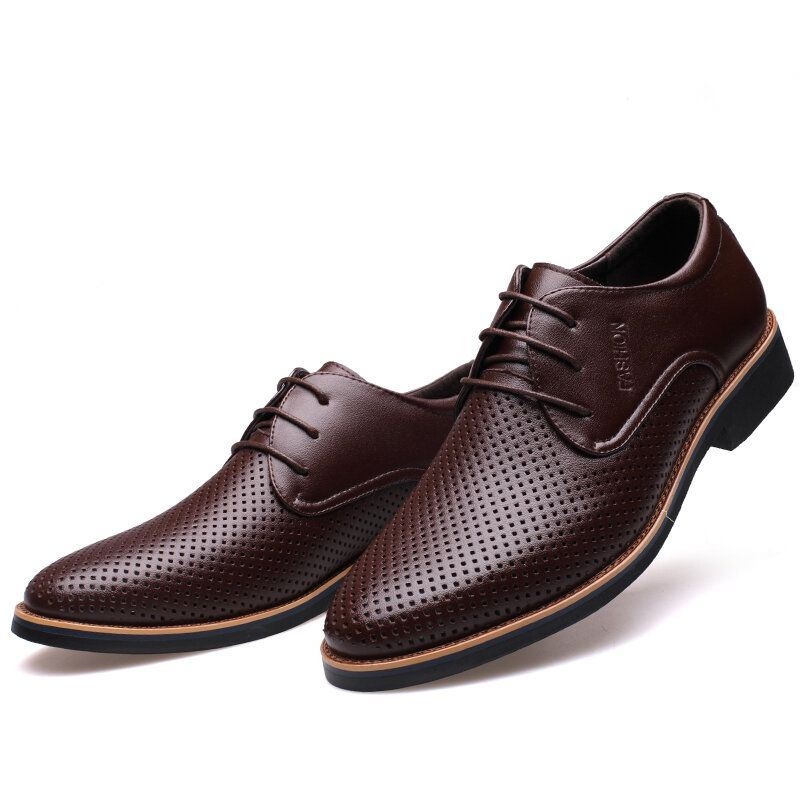 Męska Oddychająca Wydrążona Z Mikrofibry Business Casual Oxfords