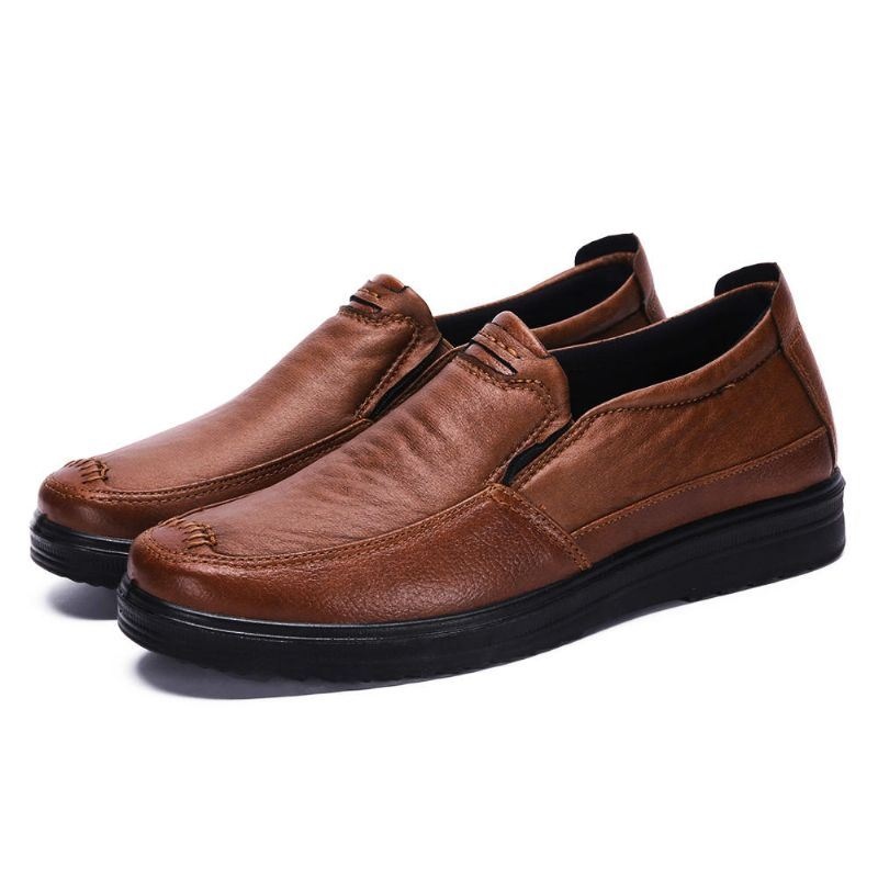 Męska Podeszwa Z Miękkiej Mikrofibry Business Slip On Casual Oksfordzie