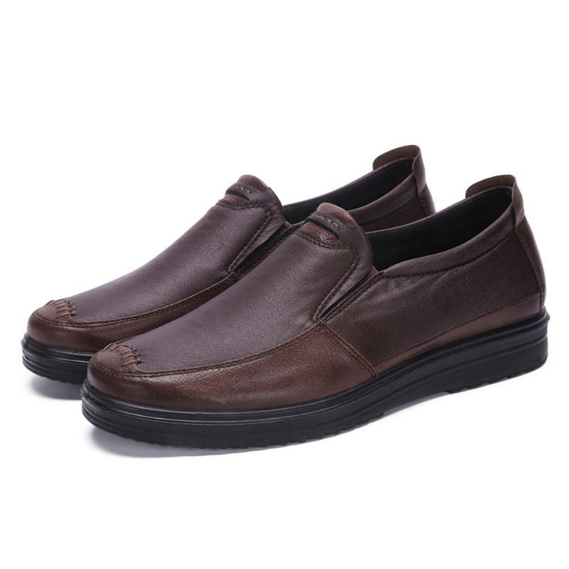 Męska Podeszwa Z Miękkiej Mikrofibry Business Slip On Casual Oksfordzie