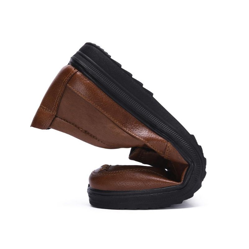 Męska Podeszwa Z Miękkiej Mikrofibry Business Slip On Casual Oksfordzie