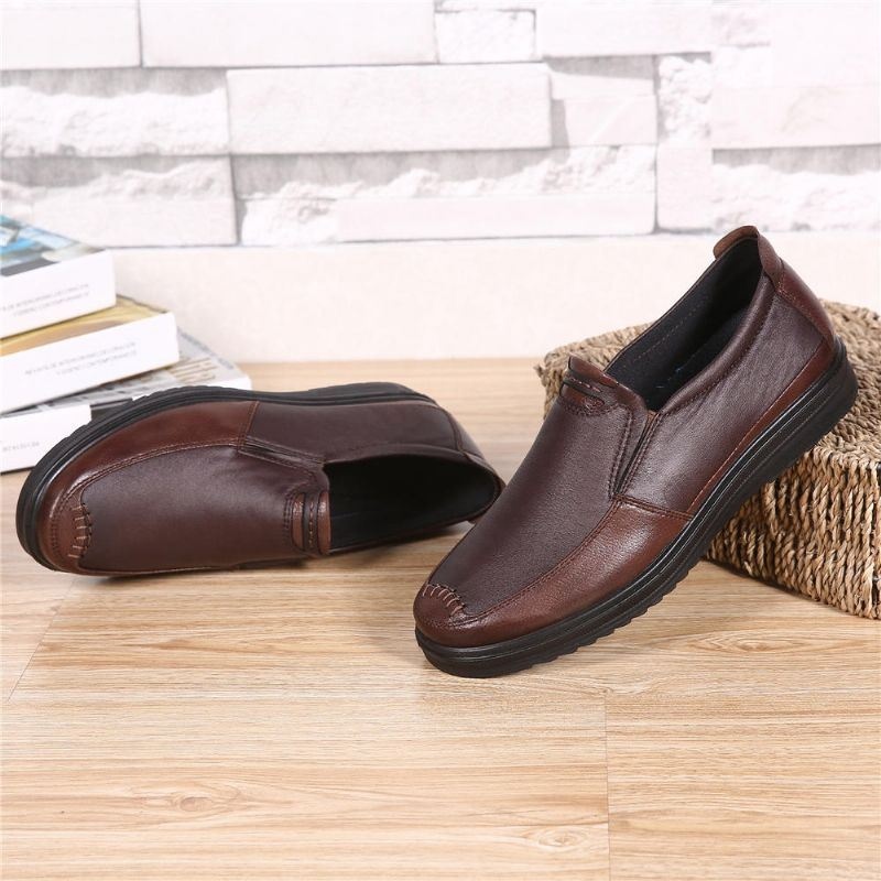 Męska Podeszwa Z Miękkiej Mikrofibry Business Slip On Casual Oksfordzie