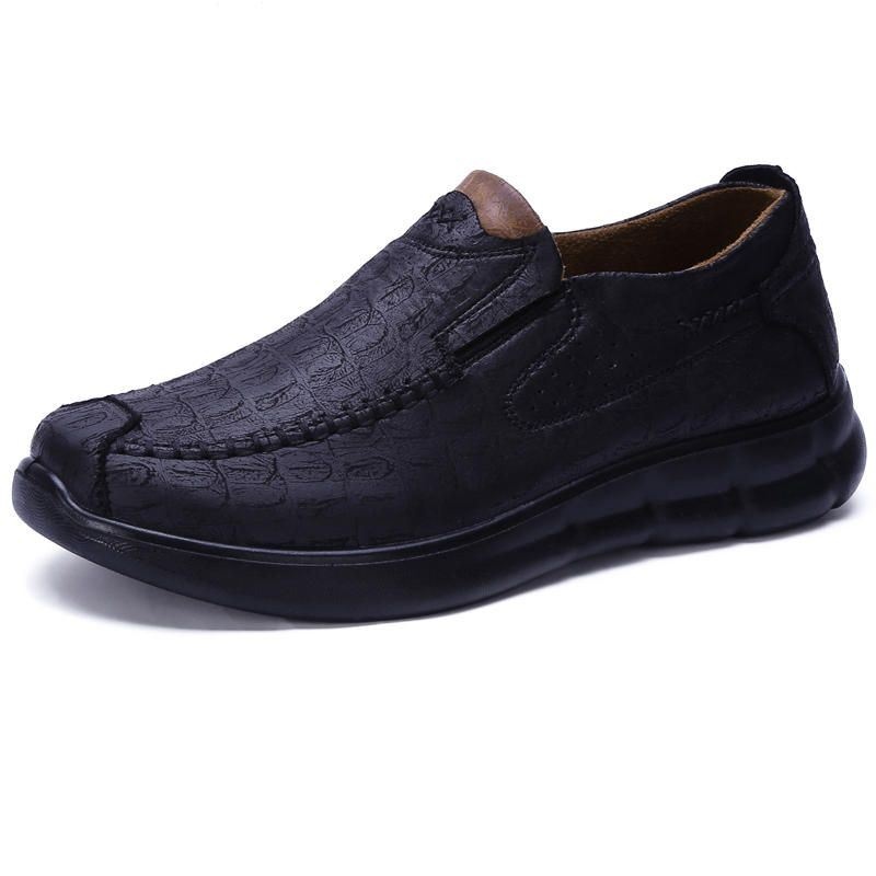 Męska Wygodna Podeszwa Casual Slip On Miękkie Oksfordzie Z Mikrofibry